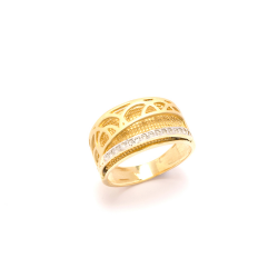 Anel Rendado em Ouro 18 Kilates - 20857